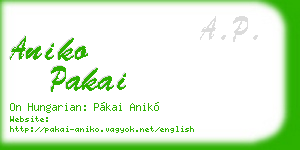 aniko pakai business card